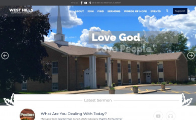 westhillscommunitychurch.org screenshot