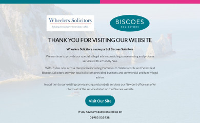 wheelers-solicitors.com screenshot