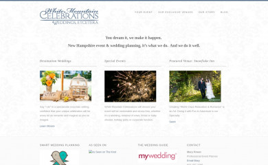 whitemountaincelebrations.com screenshot