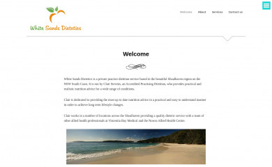 whitesandsdietetics.com.au screenshot