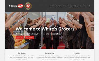 whitesgrocers.com.au screenshot