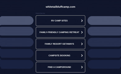 whitetailbluffcamp.com screenshot