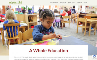 wholechildmontessori.org screenshot