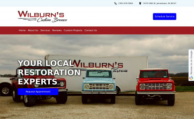 wilburnscustom.com screenshot