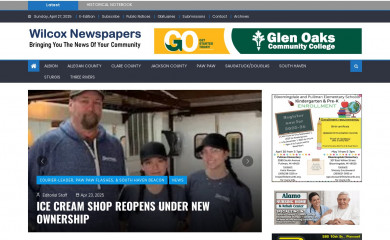 wilcoxnewspapers.com screenshot