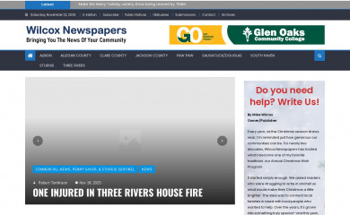 wilcoxnewspapers.com screenshot