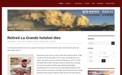 wildfiretoday.com screenshot
