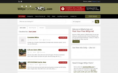 willysforsale.com screenshot