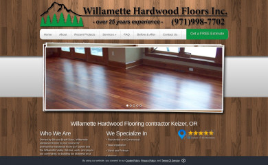 willamettehardwoodfloors.com screenshot