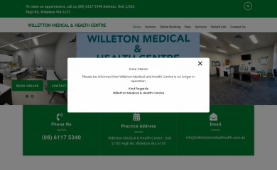 willettonmedicalhealth.com.au screenshot