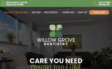 willowgrovedentistry.com screenshot