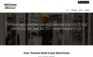willpowerelectrical.com.au screenshot