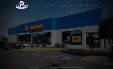 wilsons-napa.com screenshot