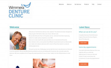wimmeradentureclinic.com.au screenshot