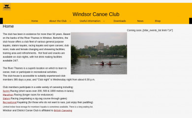 windsorcanoeclub.co.uk screenshot