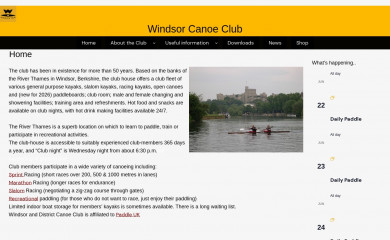 windsorcanoeclub.co.uk screenshot