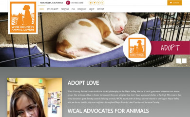 winecountryanimallovers.org screenshot