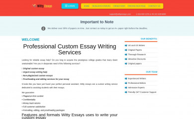 wittyessays.com screenshot