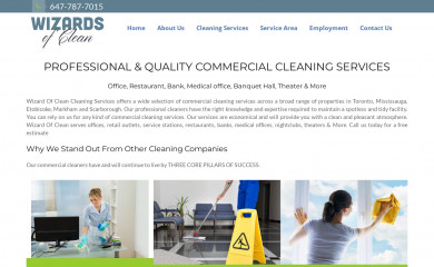 wizardsofclean.ca screenshot