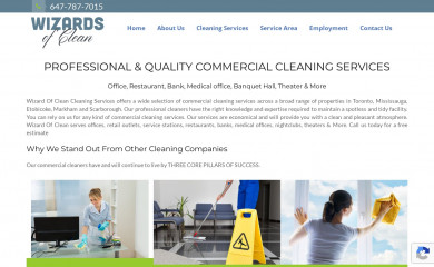 wizardsofclean.ca screenshot