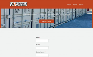 wmstorage.com.au screenshot
