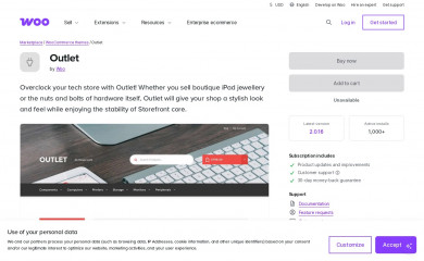 https://www.woocommerce.com/products/outlet/ screenshot