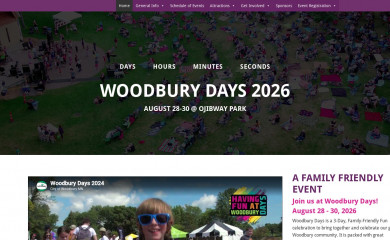 woodburydays.com screenshot