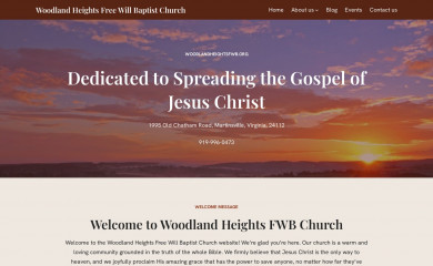 woodlandheightsfwb.org screenshot