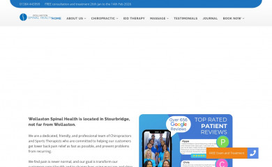wollaston-chiropractic-clinic.co.uk screenshot