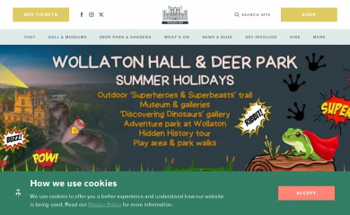 wollatonhall.org.uk screenshot
