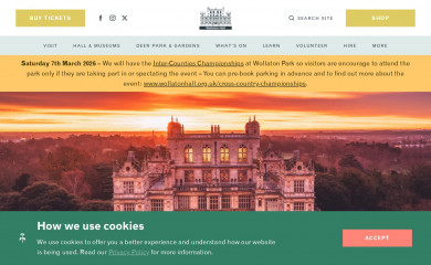 wollatonhall.org.uk screenshot