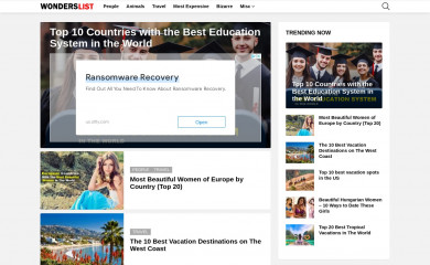 wonderslist.com screenshot