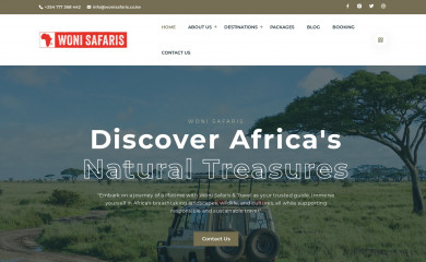 wonisafaris.com screenshot
