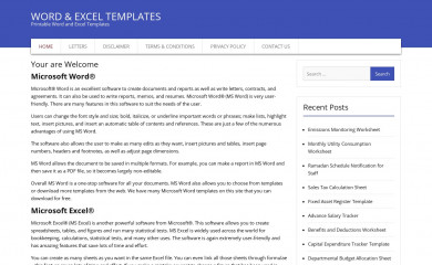 wordexceltemplates.com screenshot