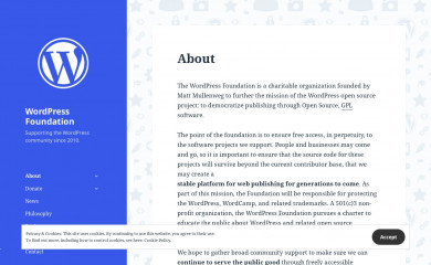 wordpressfoundation.org screenshot