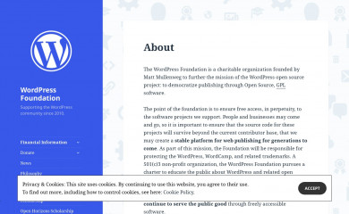wordpressfoundation.org screenshot
