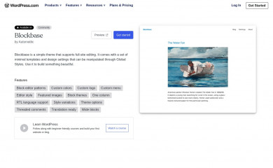 https://wordpress.com/theme/blockbase screenshot