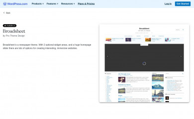 Broadsheet screenshot