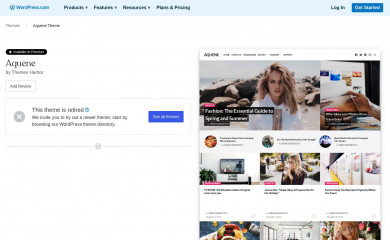 Aquene - WordPress.com screenshot