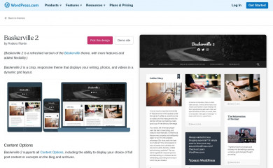 Baskerville 2 - WordPress.com screenshot
