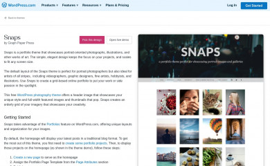 Snaps - WordPress.com screenshot