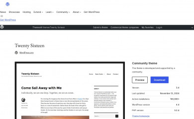 https://wordpress.org/themes/twentysixteen/ screenshot
