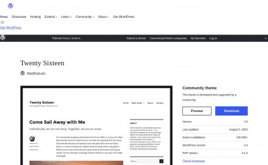 https://wordpress.org/themes/twentysixteen/ screenshot