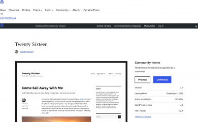https://wordpress.org/themes/twentysixteen/ screenshot
