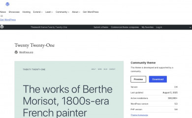 https://wordpress.org/themes/twentytwentyone/ screenshot