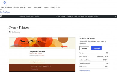 http://wordpress.org/themes/twentythirteen screenshot