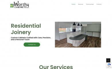 worthycabinets.com.au screenshot