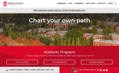 wou.edu screenshot