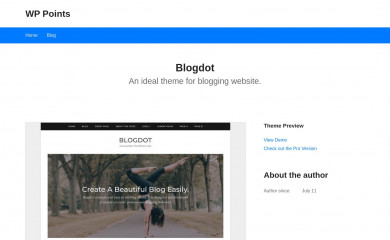 https://wp-points.com/themes/blogdot/ screenshot