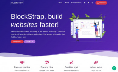 https://wpblockstrap.com screenshot
